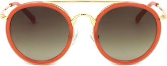Linda Farrow DRIES VAN NOTEN DVN52 C3 Mens Sunglasses Brown Size 49