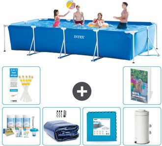 Intex Piscina Con Estructura Rectangular - 450x220x84 Cm - 7-piezas S14
