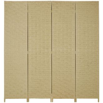 HOMCOM Homcom - Separ&eacute; Paravento Da Interno In Legno A 4 Ante Pieghevole Altezza 170cm