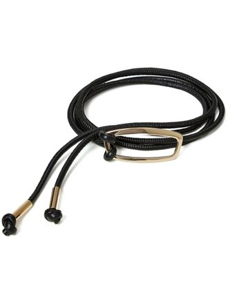 Twin-Set logo buckle belt - women - Polyurethane/Polyester/Viscose - L - Black