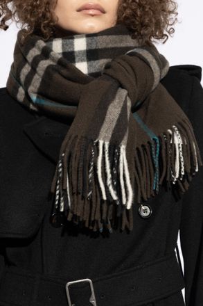 Burberry Cashmere Scarf, Unisex, Brown