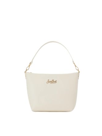 MC2 Saint Barth Minimalist Handbag with Structured Silhouette and Gold-tone Accents