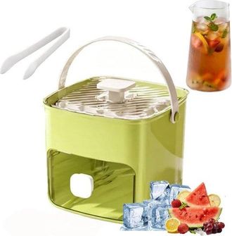 OEM Juego Bandeja Cubitos Hielo Recipiente Recolector 48 Cubitos, M&aacute;quina Hielo Silicona Doble Nivel 2 1, Molde F&aacute;cil Desmolde, 16 X 14,5 X 15,5 Cm