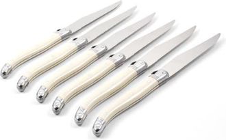 Be Home 6 Piece Steak Knife Set, Platine in Wood Box with Acrylic Lid in Ivory at Nordstrom