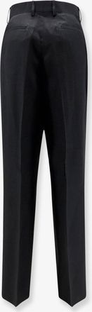 Laneus Mens Trousers Viscose-Linen Black
