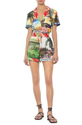 Alice & Olivia Leighton Romper in Island Dreams Multi at Nordstrom Rack, Size 4