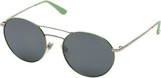 Vogue Eyewear Dames ronde zonnebril met metalen montuur - Dames - Zonnebrillen - Groen - ONE Size - Accessoires