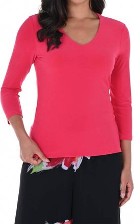 Frank Lyman Design Long Sleeve Knit Top In Fuchsia