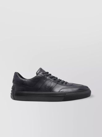 Tod's round toe calf leather sneakers