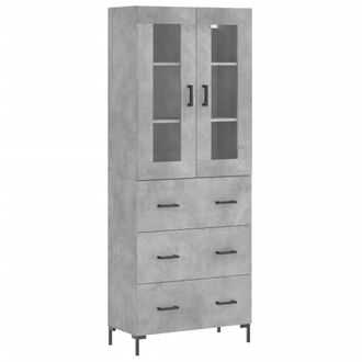 Berkfield Home Highboard Concrete Grey 69.5x34x180 cm Engineered Wood