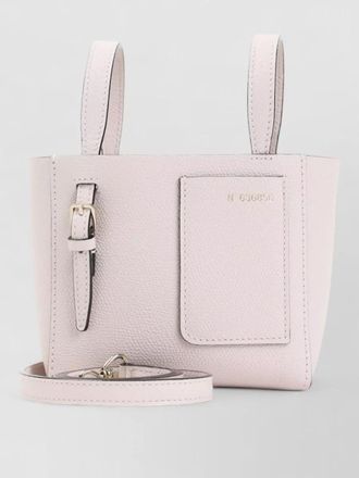 Valextra bucket shoulder bag top handles strap