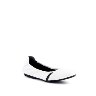 Hogan Womens H511 Ballerina Flats In White
