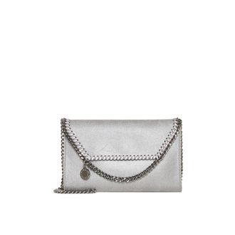 Stella McCartney Stella McCartney, Clutches, female, Gray, Size: ONE SIZE Falabella Wallet On Chain