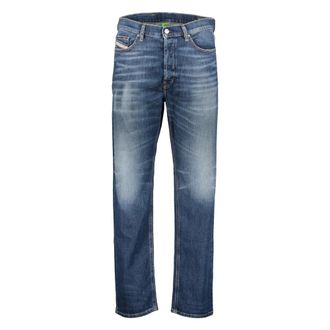 Diesel Straight Jeans, male, Blue, Size: W30 Straight Jeans with Contrast Stitching