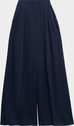 Michael Kors Pleated High-Rise Palazzo Trousers