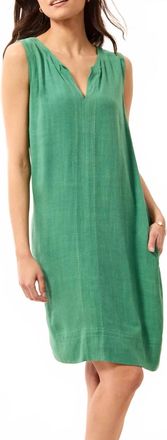 Tribal Saddle Stitch Tank Mini Dress In Grass