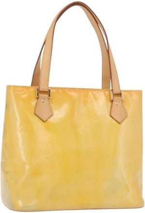 Louis Vuitton Pre-owned Hand Bag - Dames - Vintage Schoudertas - Geel - ONE Size - Leer - Vintage