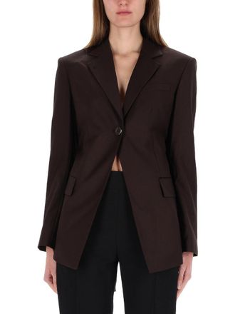 Helmut Lang Cutaway Wool Single-Button Blazer