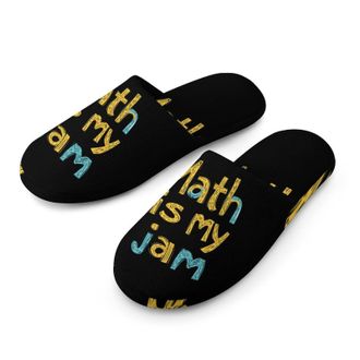 Generic Math Is My Jam Mens House Slippers Slip Indoor Slipper On Shoes Warm Outdoor