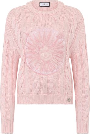 Philipp Plein Round Neck Pullover Sun Tattoo