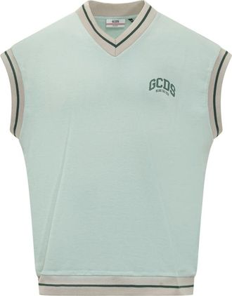 GCDS Sleeveless Truien - Heren - Spencers - Groen - M - Truien & Vesten