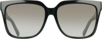 Ferragamo 58mm Rectangular Sunglasses in Black at Nordstrom