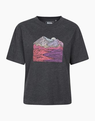 Mountain Warehouse Womens Mountain Warehouse Womens/Ladies Landscape Boxy T-Shirt - Grey - Size: 16
