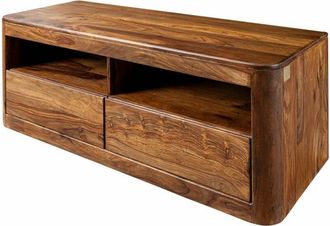 Massivmoebel24 mobile TV in legno di Shesham / Acacia 128x50x49 Noce cerato TORONTO 207