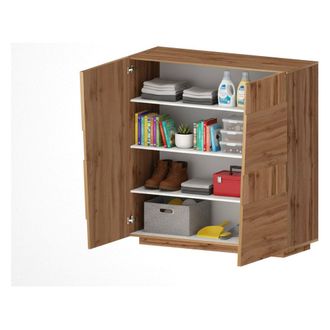 Dmora Armario Multiusos 2 Puertas Zulimo, Armario Multifuncional, Armario De 2 Puertas, 120x44h126 Cm, Roble, Con Embalaje Reforzado - Dmora