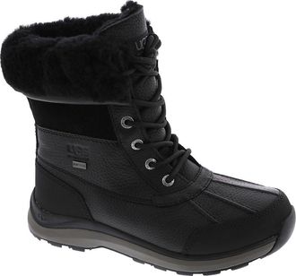 UGG Womens Adirondack III Leather Black Black Boots 6 UK