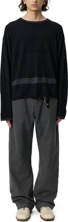 Mfpen Relaxed Fit Crew Neck Sweater With Seam Detail