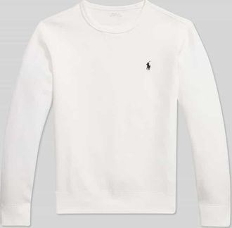 Polo Ralph Lauren Regular Fit Sweatshirts mit Logo-Stitching in Weiss, Gr&ouml;&szlig;e XXL