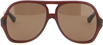 Chlo&eacute; Maroon Aviator Sunglasses