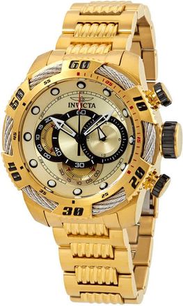 Invicta Speedway Chronograph Gold Dial Mens Watch 25482