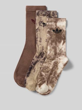 adidas Originals Socken mit Label-Print im 3er-Pack in Beige, Gr&ouml;&szlig;e 39/42