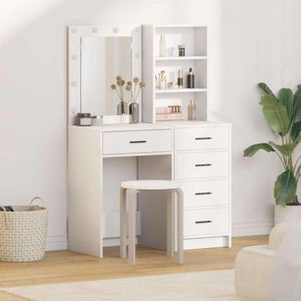 vidaXL Vidaxl Tavolo Da Trucco 2 Pz Bianco 50 X 41 X 135 Cm