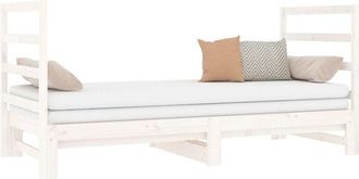 vidaXL Furniture Limited - Sof&aacute; Cama Extra&iacute;ble Sin Colch&oacute;n Blanco