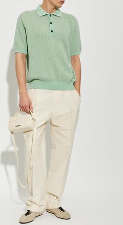 Jacquemus Cotton Polo Miami, Mens, Green