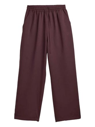 Yohji Yamamoto drawstring-waist track pants - Red