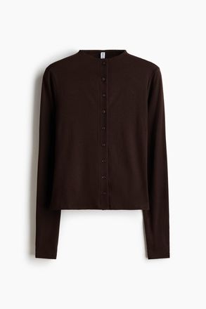 H&M Cardigan aus Jersey - Dunkelbraun