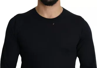 Dolce & Gabbana Black Cashmere Crew Neck Sweatshirt Mens Sweater (Pre-Owned)