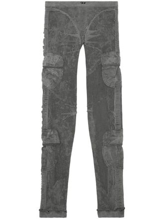 Diesel Awsb-Seema-Wt02 legging - Grijs