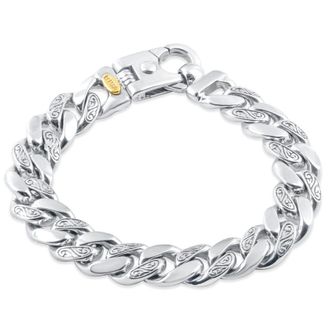 Pompeii3 Mens Designed Link 14k Gold (87gram) or Platinum (163gram) 12mm Bracelet 8.75