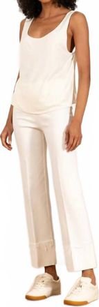 Avenue Montaigne Bonnie Straight Leg Jean In White
