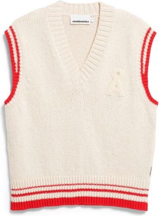 Armedangels Iconic &Aring; College Knit Vest Pullover f&uuml;r Damen | wei&szlig;