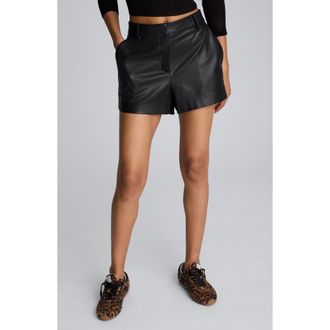 Kenneth Cole Faux Leather Shorts in Black at Nordstrom, Size 2