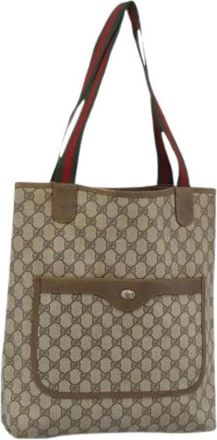 Gucci Pre-owned Vintage Tote Bag - Dames - Vintage Shopper - Bruin - ONE Size - Leer - Vintage