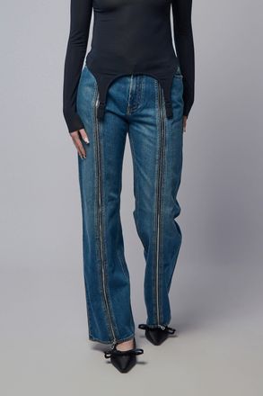 Jean Paul Gaultier Front Zipped Denim Trouser