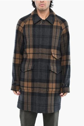 Woolrich Cappotto UPSTATE in Lana e Nylon a Quadri con Abbottonatura taglia Xxl