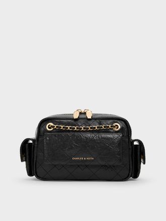 Charles & Keith Duo Quilted Crossbody Bag